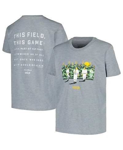 Baseballism Big Boys and Girls Heather Gray Field of Dreams This Field T-Shirt