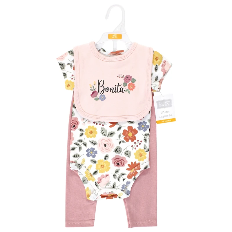 Hudson Baby Girls Cotton Bodysuit