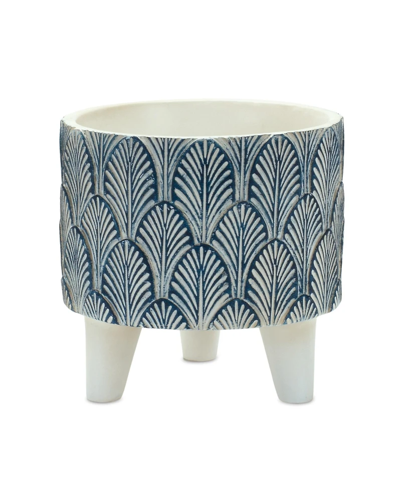 Slickblue Geometric Leaf Planter With Legs (Set of 2)