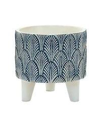 Slickblue Geometric Leaf Planter With Legs (Set of 2)