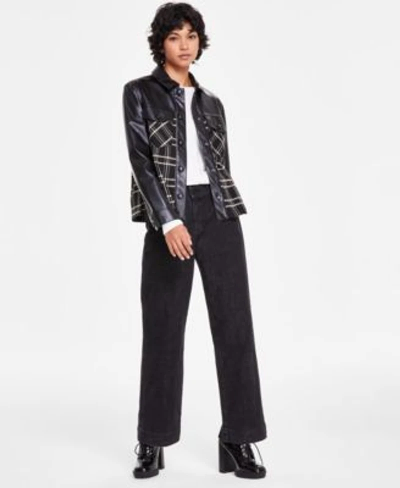 Liverpool Los Angeles Womens Shirt Jacket Raglan Sleeve Sweater Stride Pants