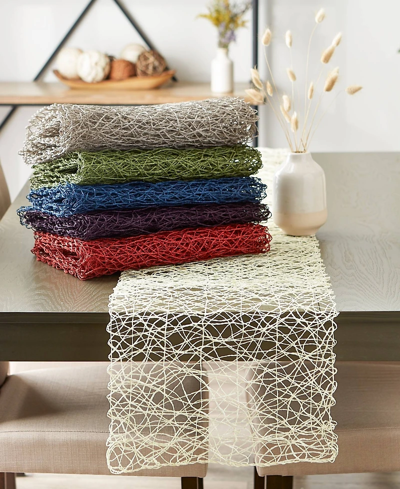 Design Imports Woven Paper Table Runner, 14"x72 "