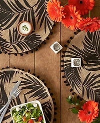 Design Imports Fern Print Round Placemat Set of 6