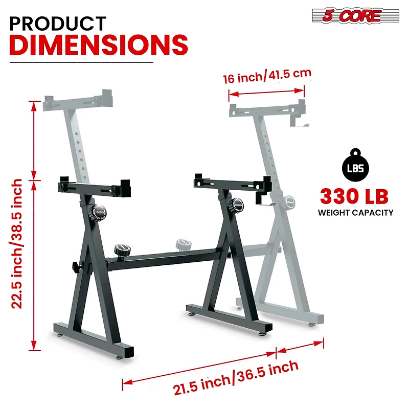 5 Core Keyboard Stand Z Style Height Width Adjustable Portable Heavy Duty Music Stands for Kids and Adults Fits 54 to 88 Key Electric Pianos