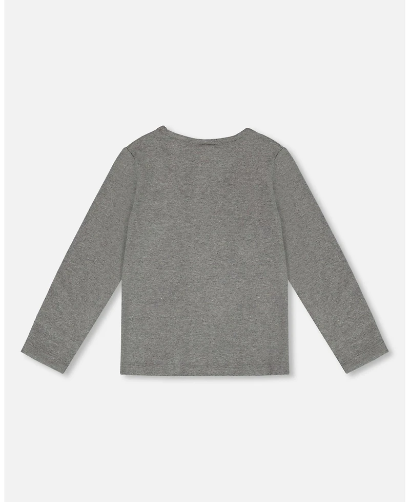 Deux par Toddler Girls Long Sleeve T-Shirt Dark Grey - Toddler|Child
