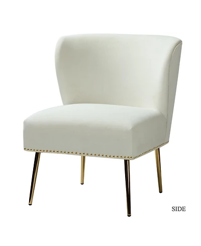 Hulala Home Contemporary Pastene Accent Chair with Nailhead Trim