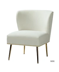 Hulala Home Contemporary Pastene Accent Chair with Nailhead Trim