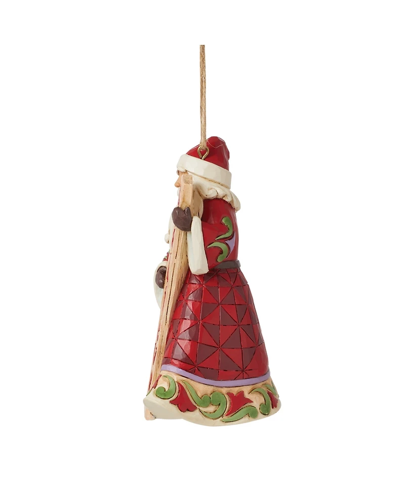Jim Shore Santa Holds Believe Porch Board Ornament