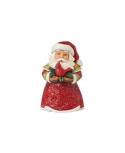 Jim Shore Mini Santa with Cardinal Figurine