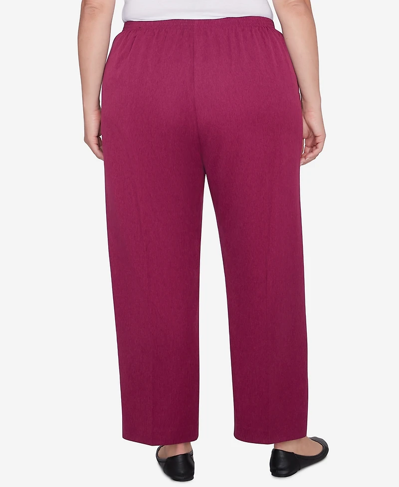 Alfred Dunner Plus Size Wine Country Classic Faux Suede Slant Pocket Medium Length Pant