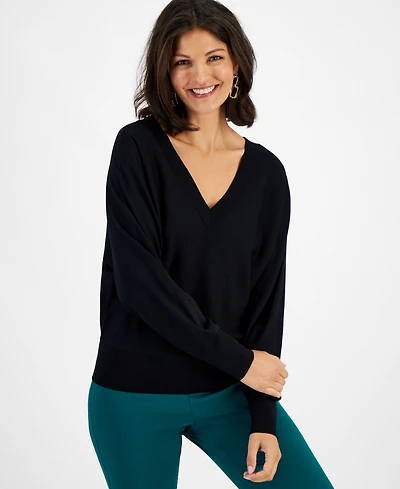 I.n.c. International Concepts Women's V-Neck Sweater, Created for Macy's