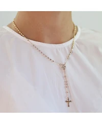 Bling Jewelry 18K Gold Plated Brass Virgin Mary Catholic Rosary Beads Necklace Prayer Virgin De Guadalupe Rosario Crucifijo