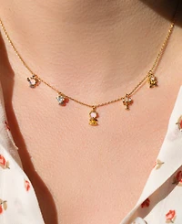 Girls Crew Disney Multi-Color Beauty the Beast Charm Necklace