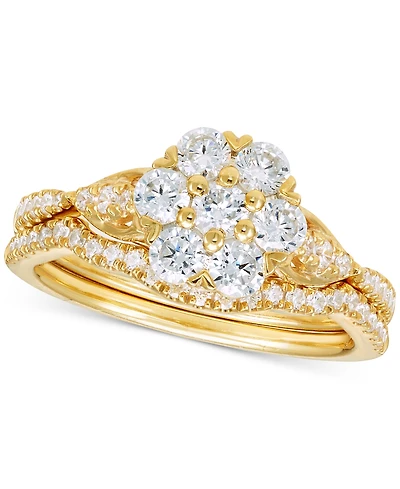 Diamond Flower Cluster Bridal Set (1 ct. t.w.) in 14k Gold