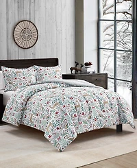Sunham Holiday Deer 3-Pc. Comforter Sets