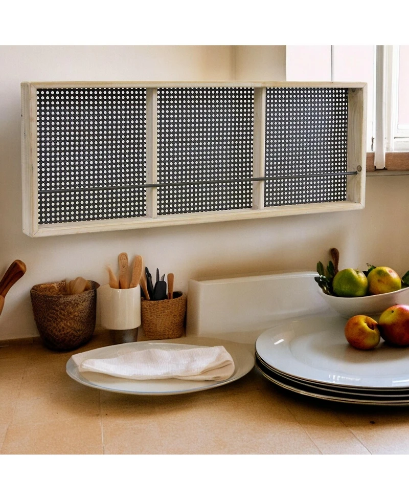 Slickblue Durable Metal Wall Plate Holder, Space-Saving Storage Solution for Plates