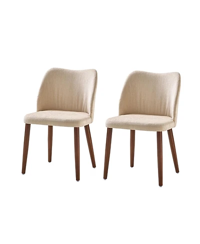 Hulala Home Melisa Dining Chair with Solid Wooden Legs,Set of 2