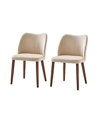 Hulala Home Melisa Dining Chair with Solid Wooden Legs,Set of 2