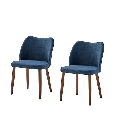 Hulala Home Melisa Dining Chair with Solid Wooden Legs,Set of 2