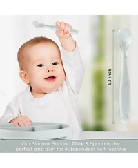 Sperric Baby Girls Silicone Suction Plate 100% Food Grade Stay Put Plates - Bpa Free Microwave & Dishwasher Safe