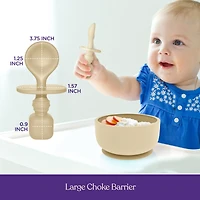 Sperric Toddler Bowls with Suction, Silicone Feeding Set Suction Bowl with Lids and Spoons, Bpa Free Bowls 0-6 Months Feeding Essentials
