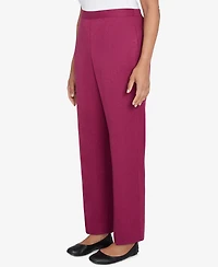 Alfred Dunner Women's Wine Country Side Seam Pocket Short Length Pant