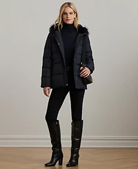 Lauren Ralph Women's Faux-Fur Hooded Puffer Coat