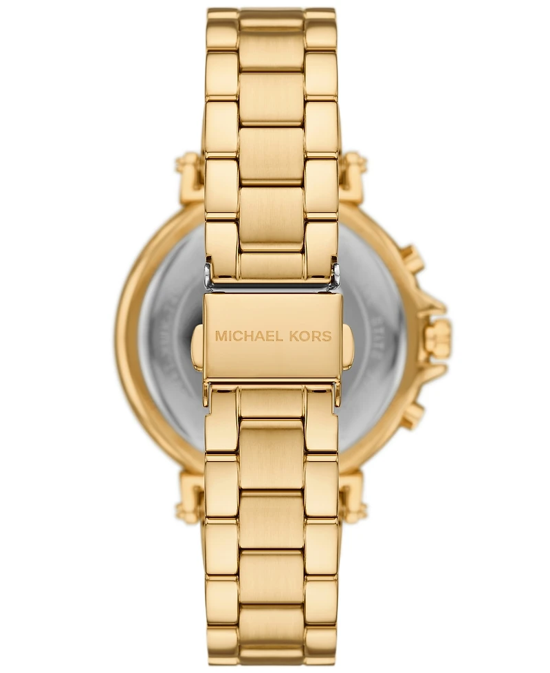 Michael Kors Women's Maren Chronograph Gold-Tone Stainless Steel Watch 40mm