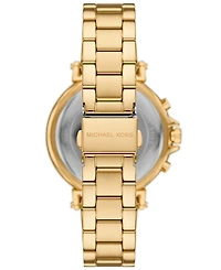 Michael Kors Women's Maren Chronograph Gold-Tone Stainless Steel Watch 40mm