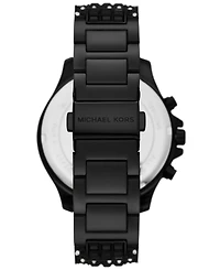 Michael Kors Women's Sage Chronograph Black Stainless Steel Watch 42mm