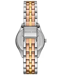 Michael Kors Women's Harlowe Three-Hand Tri-Tone Stainless Steel Watch 33mm