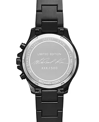 Michael Kors Women's Sage Chronograph Black Stainless Steel Watch 42mm