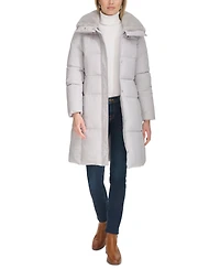 Cole Haan Women's Shine Faux-Fur-Collar Hooded Puffer Coat