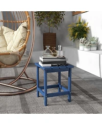 Outsunny 15" Adirondack Patio Side Table, Hdpe