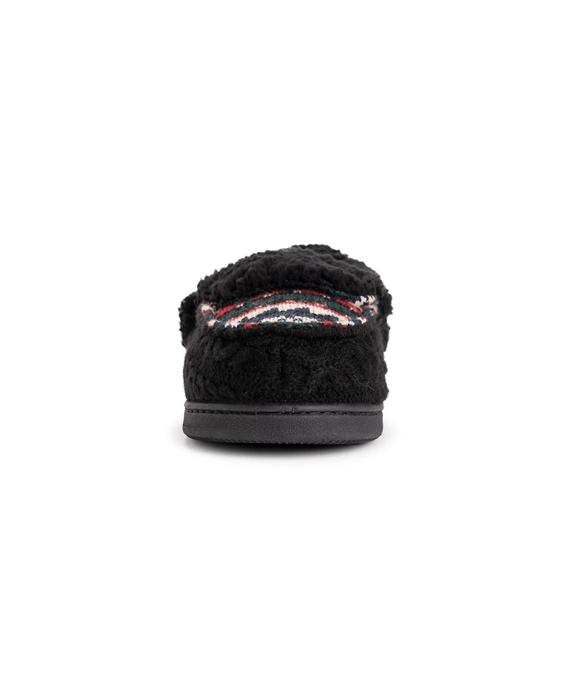 Muk Luks Women's Anais Moccasin Slippers, Oatmeal Birdseye, XLarge