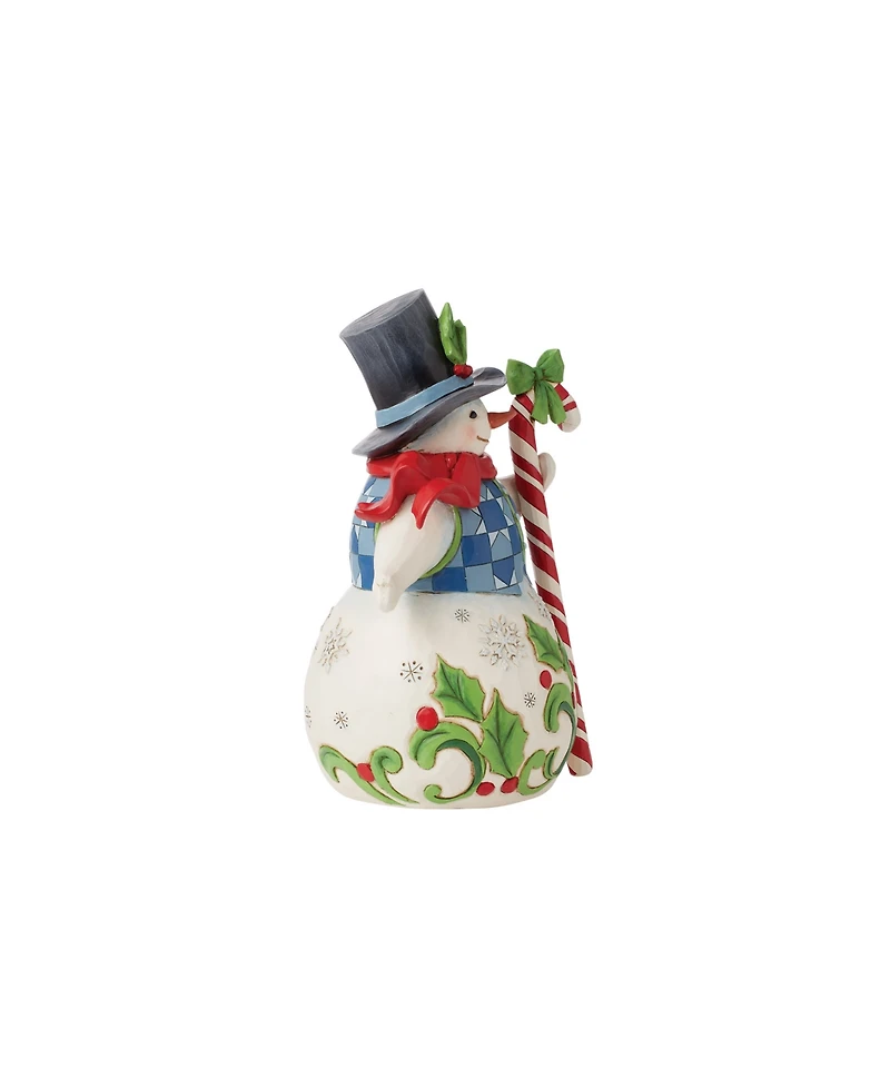 Jim Shore Snowman with Candy Cane Figurine