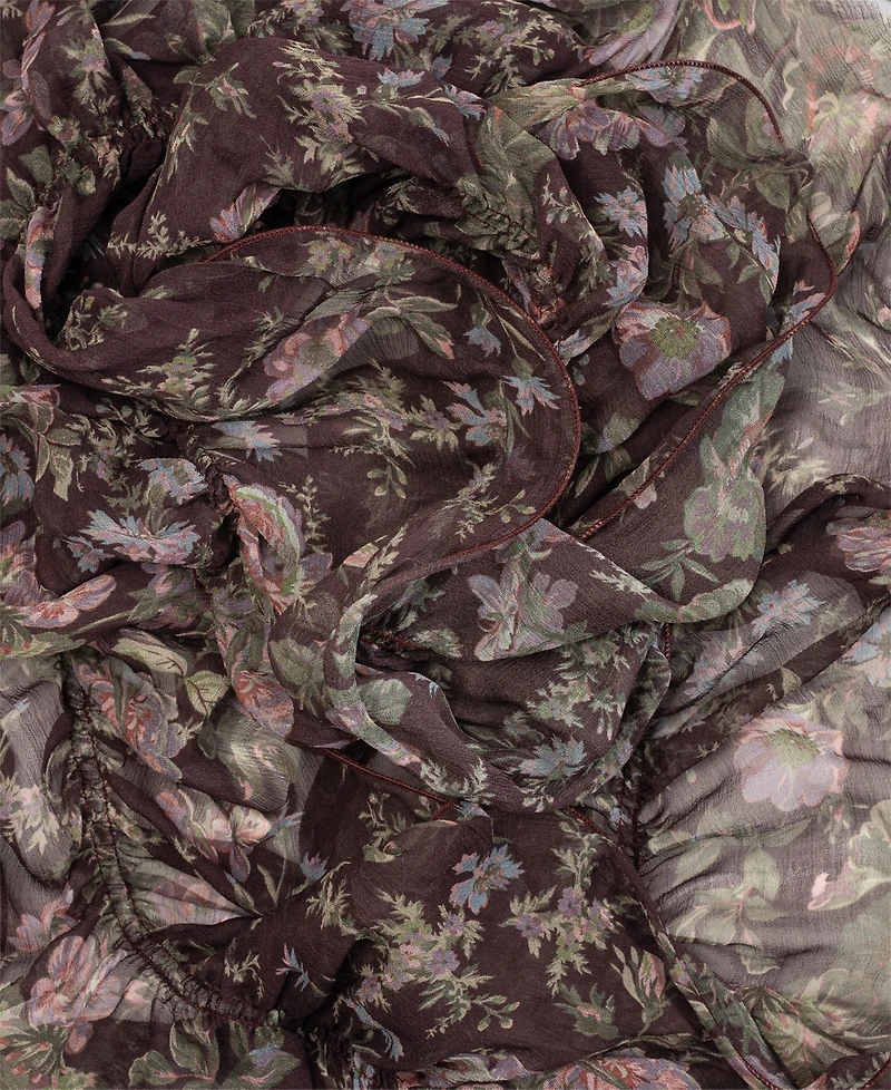 Lauren Ralph Lauren Fall Floral Ruffle Wrap