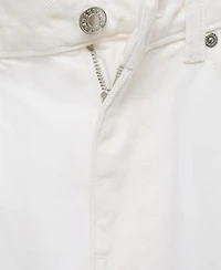 Mango Women's Straight-Fit Cropped Jeans