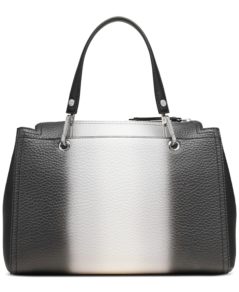 Calvin Klein Garnet Triple Compartment Top Zipper Ombre Satchel