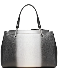 Calvin Klein Garnet Triple Compartment Top Zipper Ombre Satchel