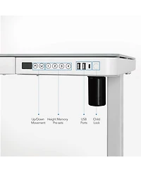 FlexiSpot EW8W Height Adjustable Standing Desk, White