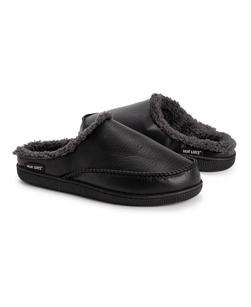 Muk Luks Men's Faux Leather Clog Slippers