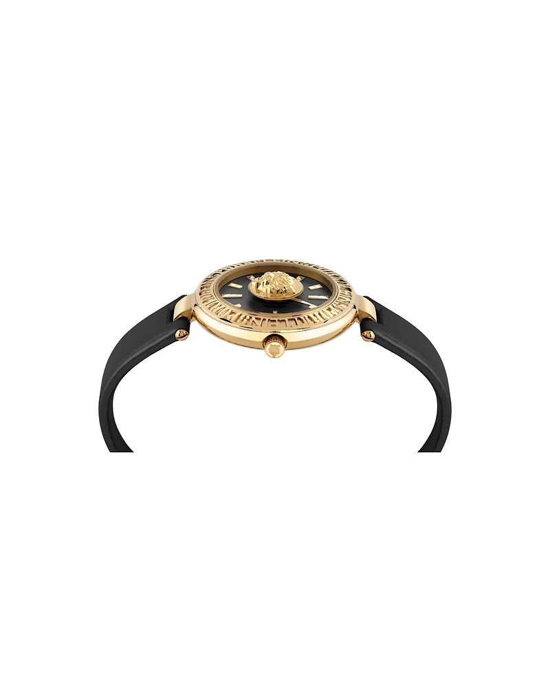 Plein Sport Women's Opium 2 Hand Quartz Black Genuine Leather Strap 38mm
