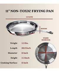Alva Chef 11" Tri-Ply Stainless Steel Frying Pan