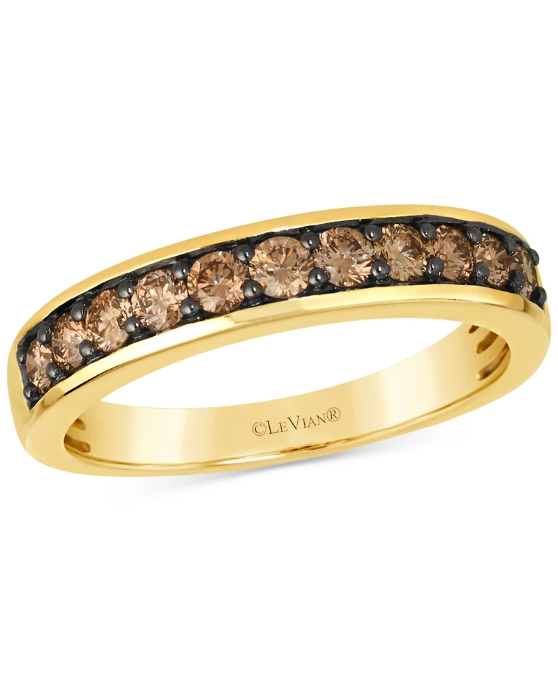 Le Vian Chocolatier Men's Chocolate Diamond Band (7/8 ct. t.w.) in 14k Gold