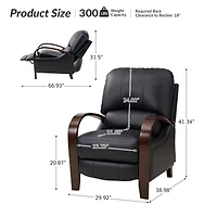 Alex Genuine Leather Manual Recliner