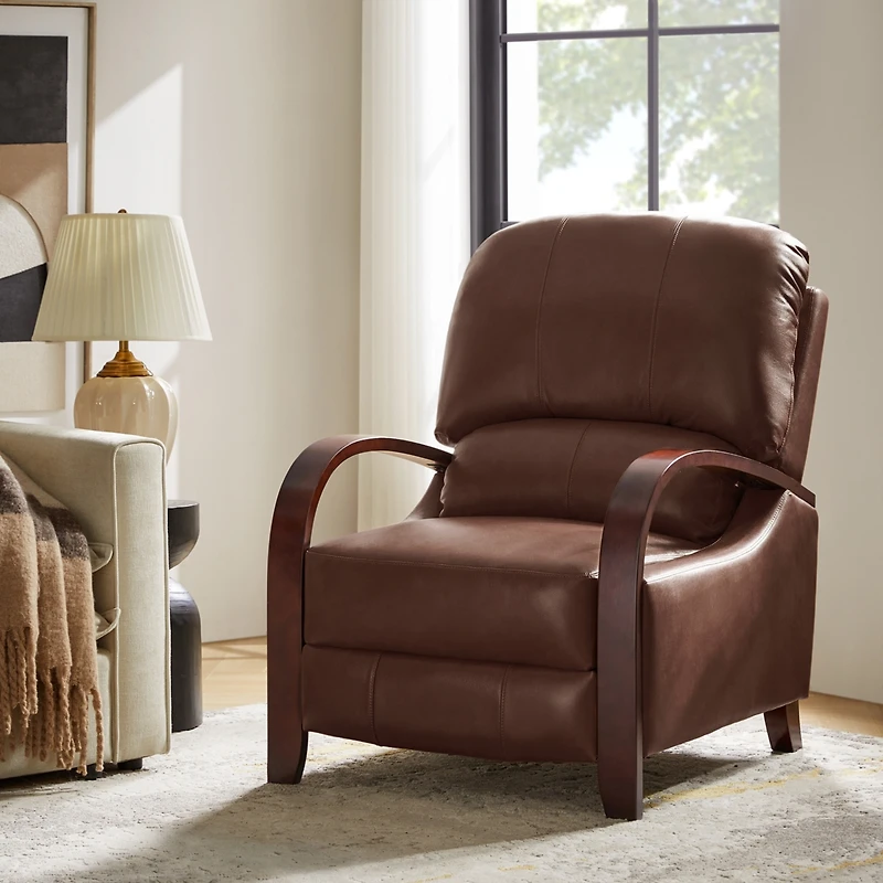 Alex Genuine Leather Manual Recliner