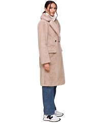 Avec Les Filles Women's Notched-Collar Faux-Fur Coat
