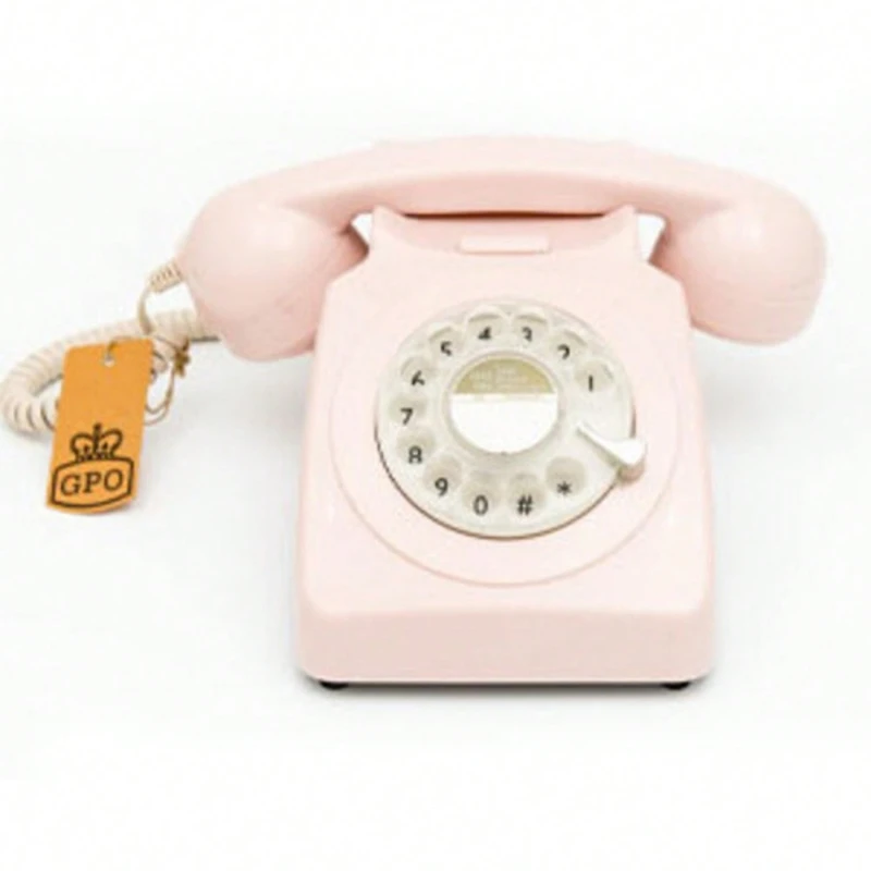 Gpo Retro GPO746RP 746 Desktop Rotary Dial Telephone - Carnation Pink