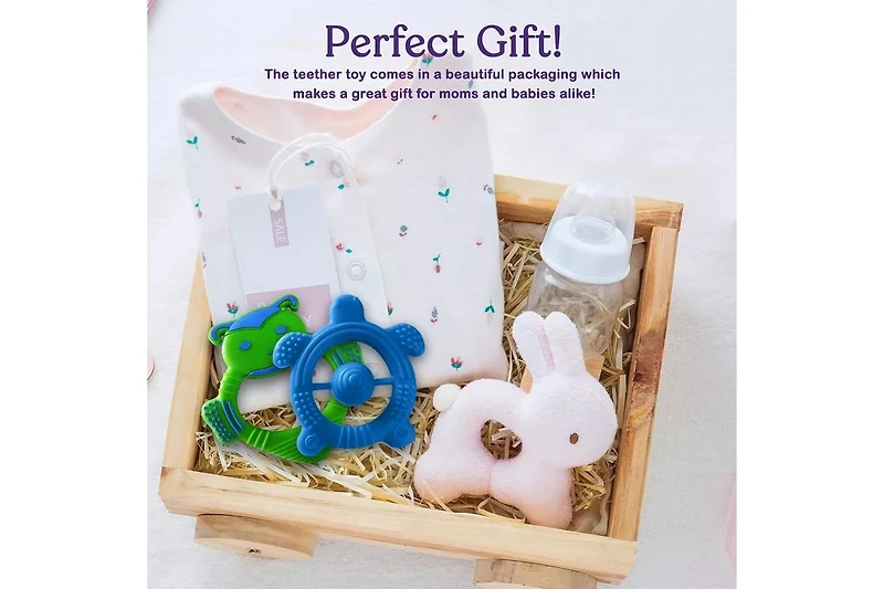 Sperric Baby Boys Teething Toys for Newborn 0-6 Months Silicone Teethers 6-12 Bpa Free